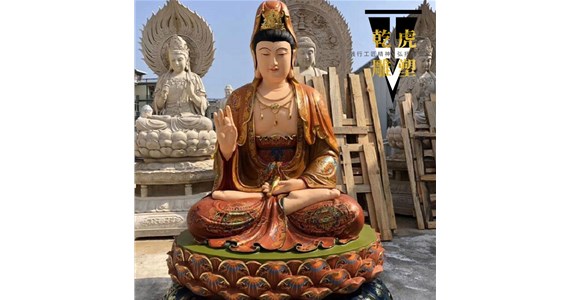 观音铜像人物铜雕  乾虎雕塑