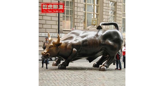铸铜华尔街铜牛雕塑