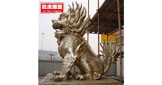 铸铜动物雕塑实体店  乾虎雕塑