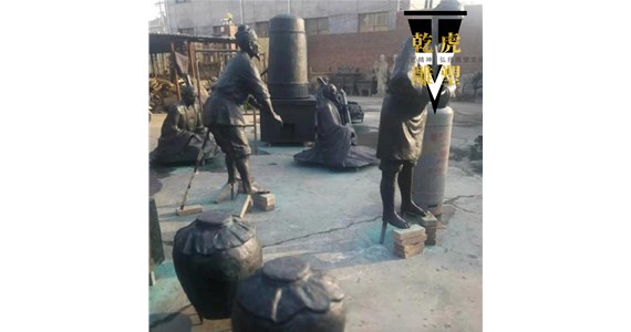 文化背景墙人物雕塑企业   乾虎雕塑