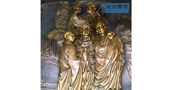 文化背景墙人物雕塑公司   乾虎雕塑