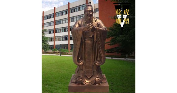 铸铜人物雕塑制造商   乾虎雕塑