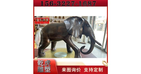 办公室动物铜雕生产商   乾虎雕塑