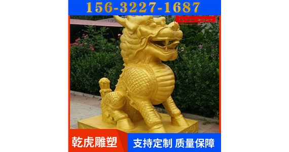 公司动物铜雕制造商   乾虎雕塑