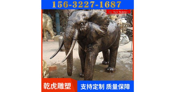 家用动物铜雕厂家   乾虎雕塑