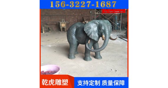 家用动物铜雕工厂   乾虎雕塑