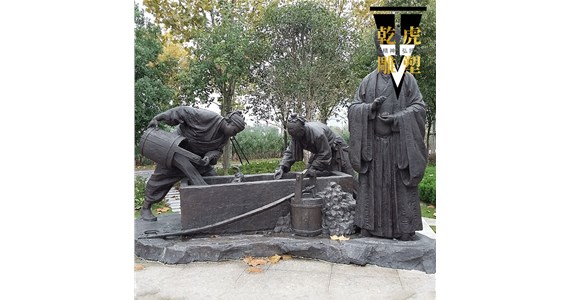 铸铜人物雕塑景观