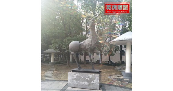 乾虎雕塑   大型铜马风水摆件