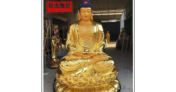 鎏金佛像的保养方法 佛像铜雕像 乾虎雕塑