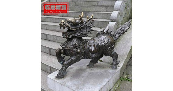 铜雕麒麟文化与风水  动物雕塑  乾虎雕塑