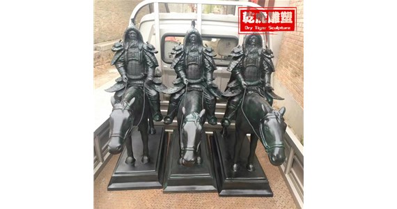 铸铜古代将军雕塑  古代人物雕塑