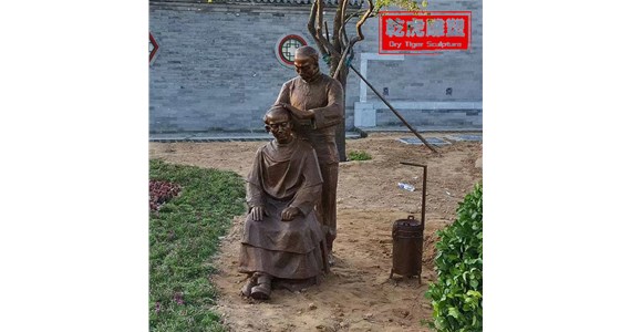 铸铜古代人物雕塑  铸铜雕塑厂家