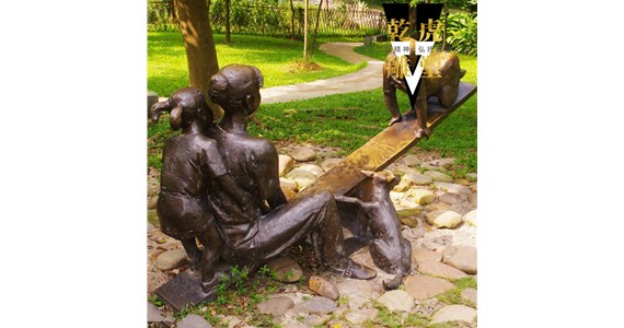 乾虎雕塑 公园儿童玩耍铜雕塑