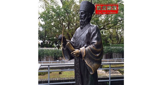 乾虎雕塑 古代人物雕塑 古代秀才铸造铜雕塑
