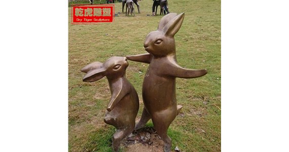 花园动物雕塑较便宜的厂家   唐县乾虎雕塑铸造厂