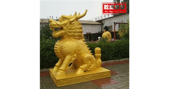 吉祥动物雕塑排行榜   铸铜麒麟雕塑