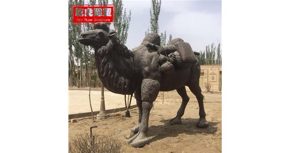 房地产动物雕塑较优惠的    铸铜骆驼雕塑
