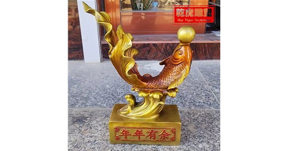 送礼动物铜雕哪里购买   乾虎雕塑