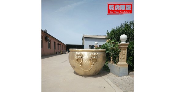 玻璃钢大缸雕塑老厂家  乾虎雕塑