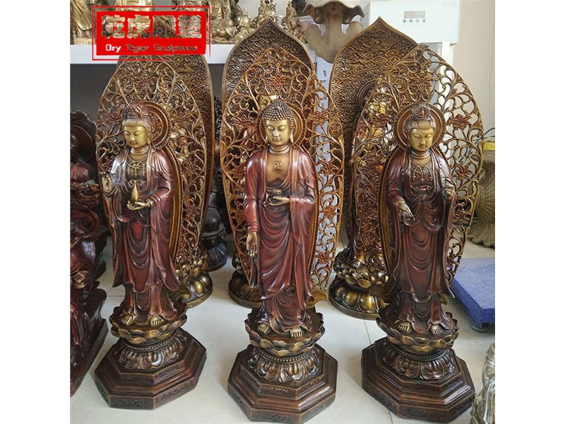西方三圣铜雕塑