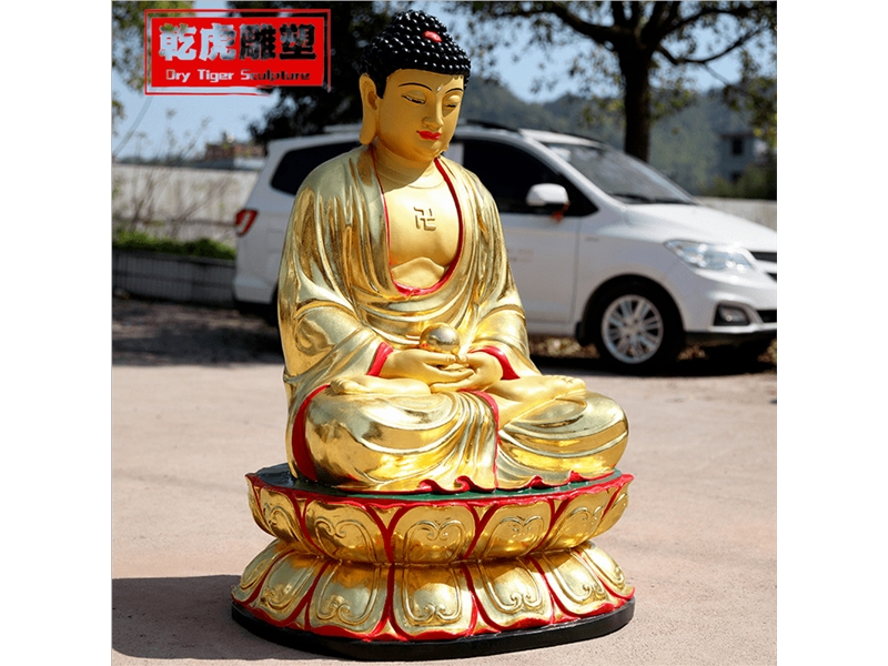 贴金彩绘释迦牟尼佛